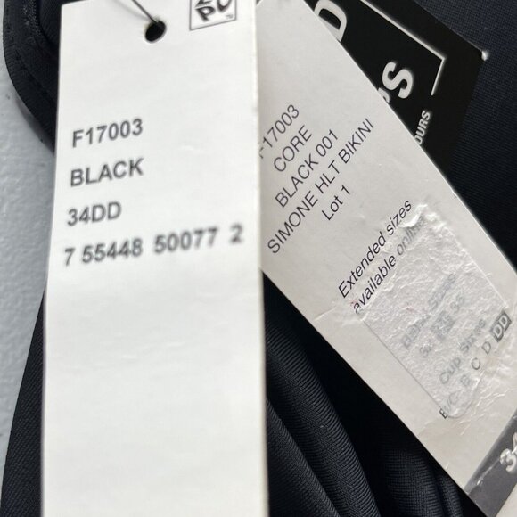 SunDazed Simone HLT Bikini Swim Suit Top Womens 34DD Black Padded New - Picture 8 of 8